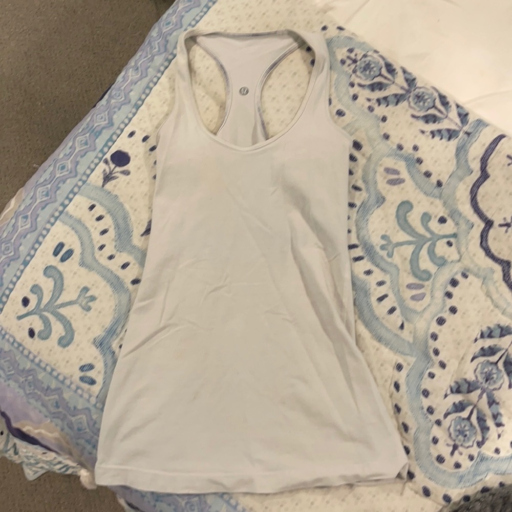 lululemon all white tank